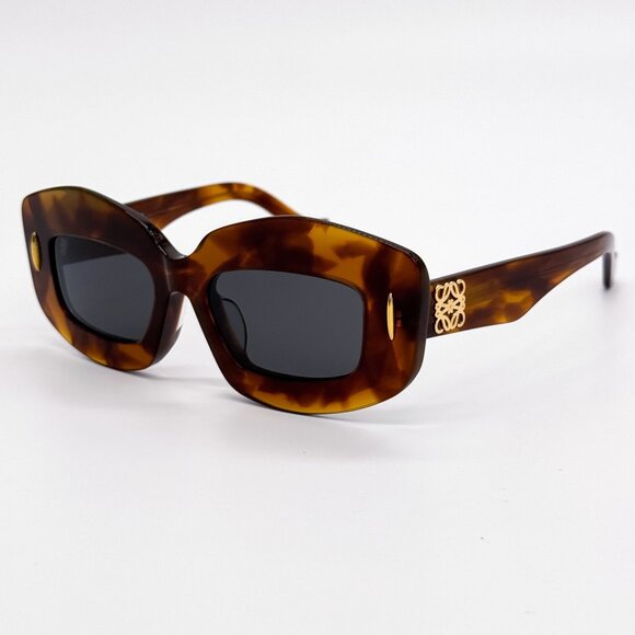 NEW LW40114F 53A, LOEWE SUNGLASSES HAVANA GREY main image 7